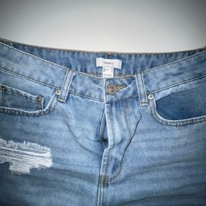 High Waist Ripped Mom Jeans